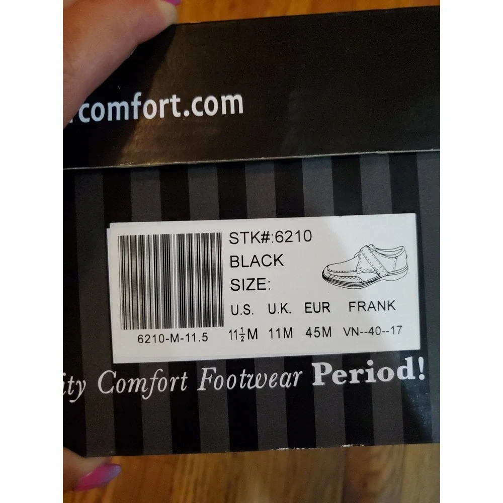 Dr. Comfort Frank 6210 Mens dress shoe 11.5 M Black Loafer Diabetic Orthopedic‎